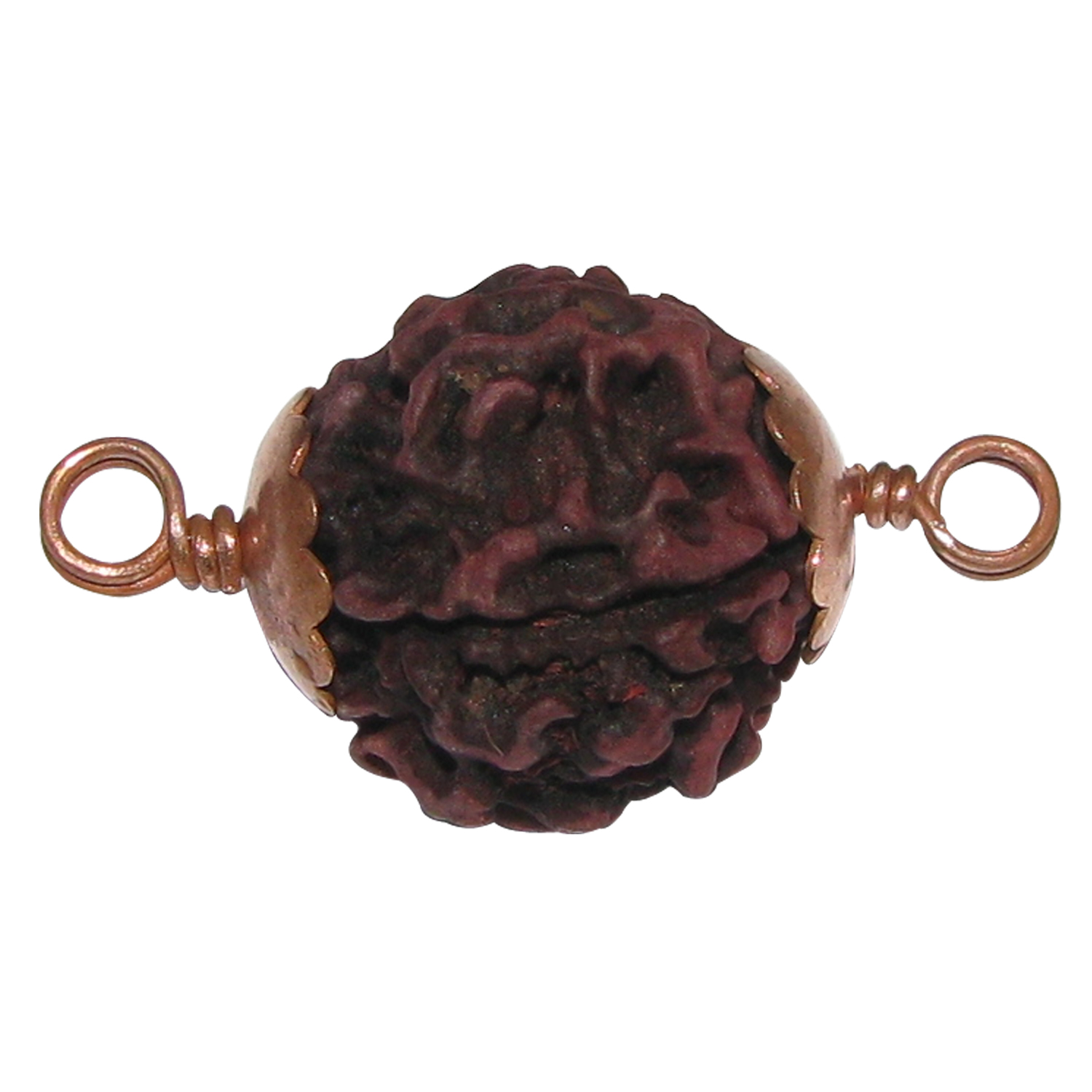 Energised Abhimantrit Four Mukhi Rudraksha (4 Face) Char Mukhi Rudraksha Copper Pendant - S210083-2C