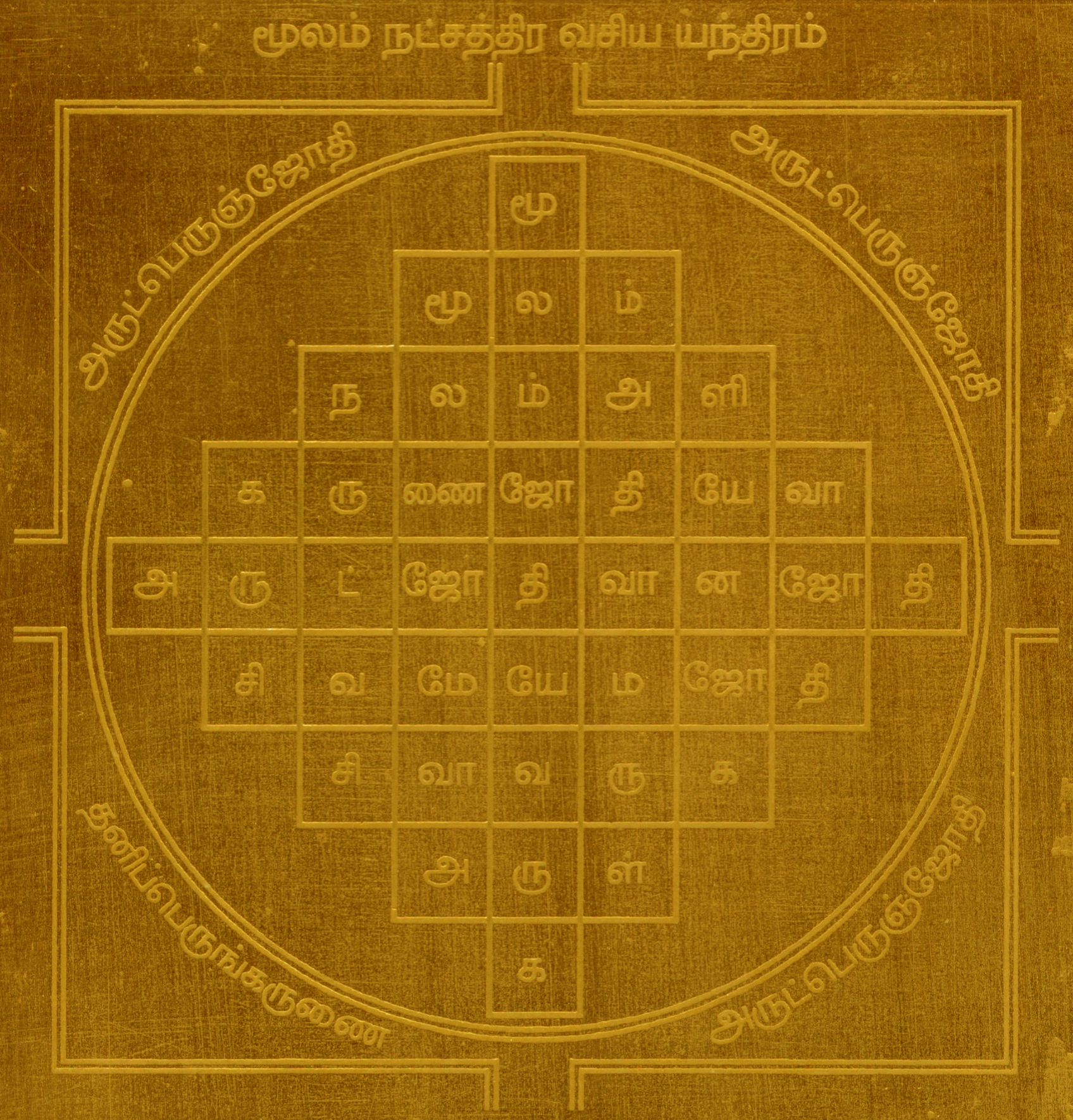 S921888 - Aadhyathmik Moolam Nakshatra Vasiya Yantra Mula Yantram Yendram In Copper