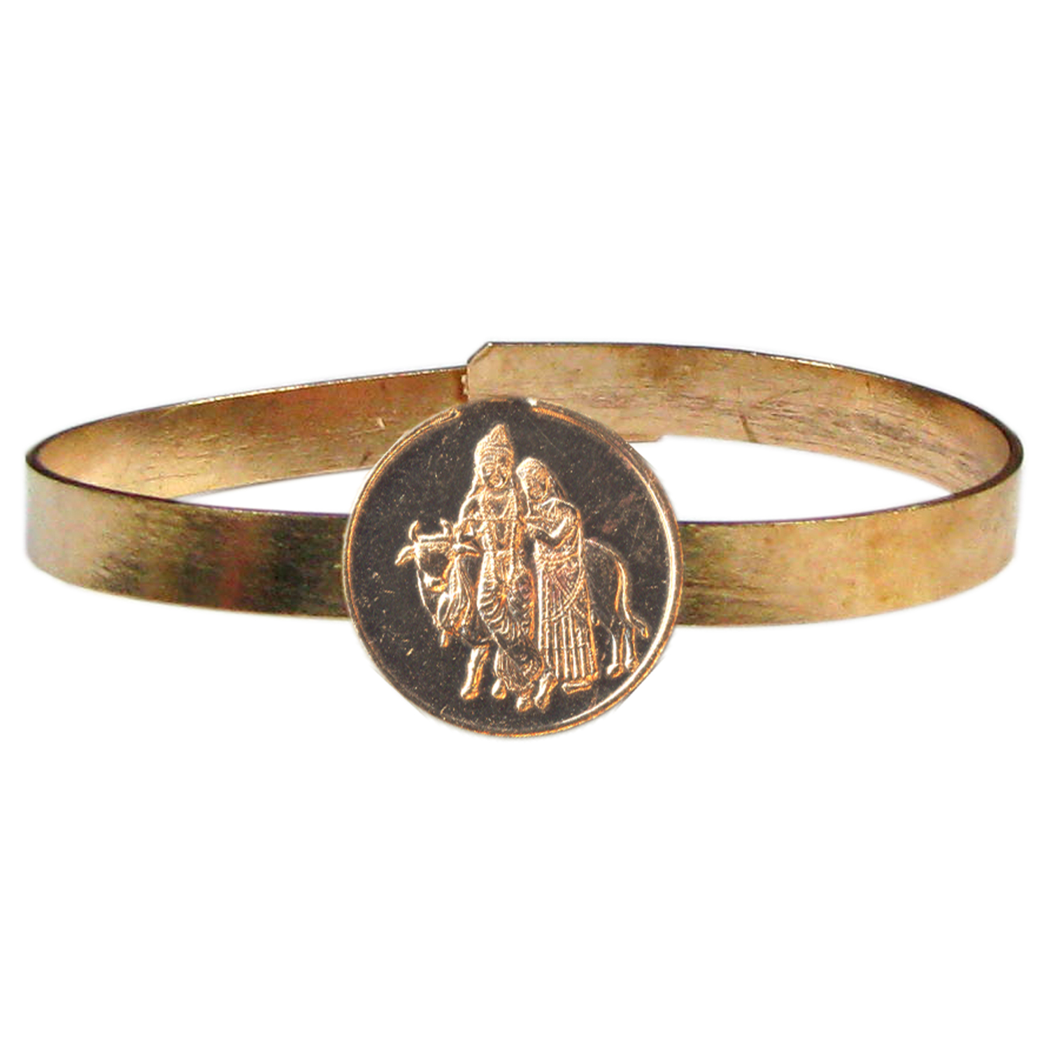 Radha Krishna Radhe Krsna Radhe krishna Adjustable Copper Bangle Bracelet - S130562-03