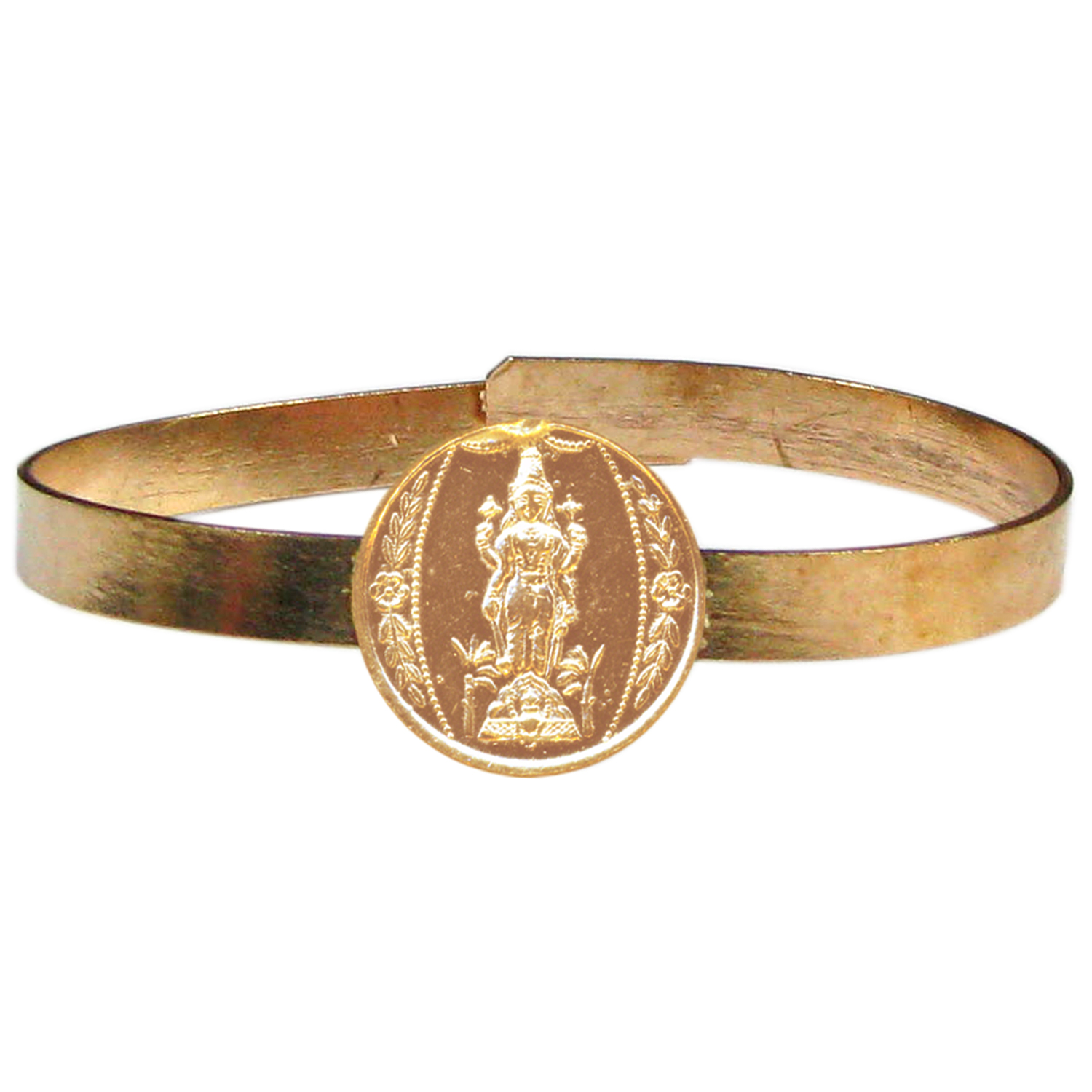 Satyanarayana Swamy Vratham God Vishnu Adjustable Copper Bangle Bracelet - S130652-03