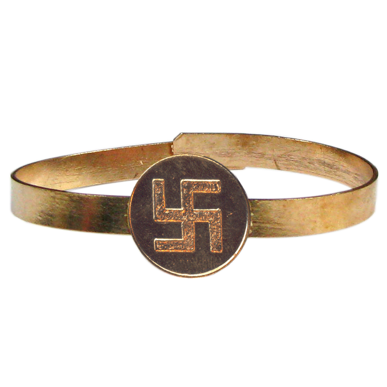 Aadhyathmik Swasthik Swastika Swastik Adjustable Copper Bangle Bracelet - S130762-03