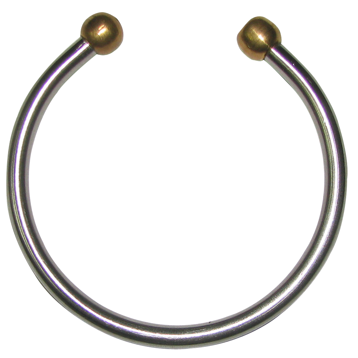Aadhyathmika Aimpon Panchalogam Two Beads Fitted In Steel Adjustable Bracelet Panchaloha ( 5 Metals Panchadhatu) - A4405