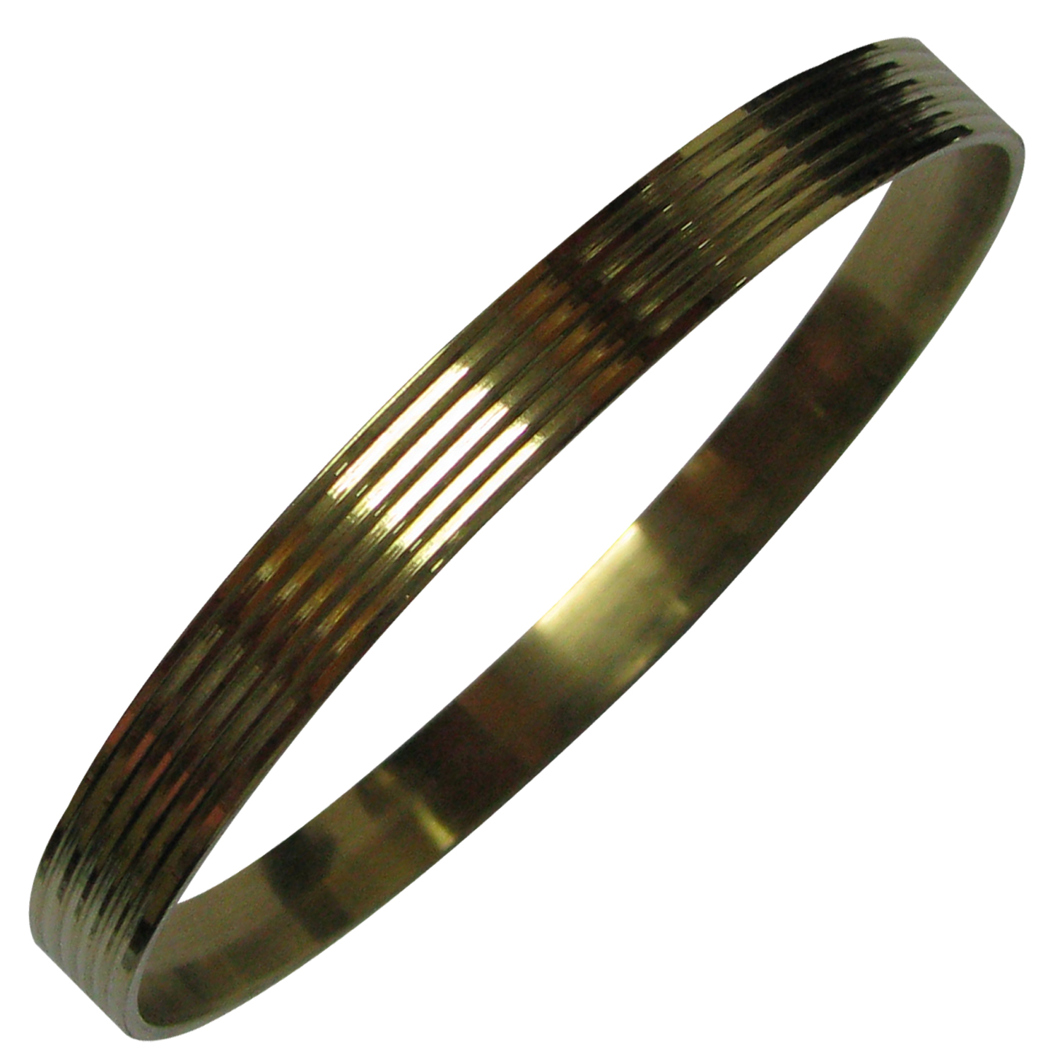 Brass Line Pattern Bangle - A4409
