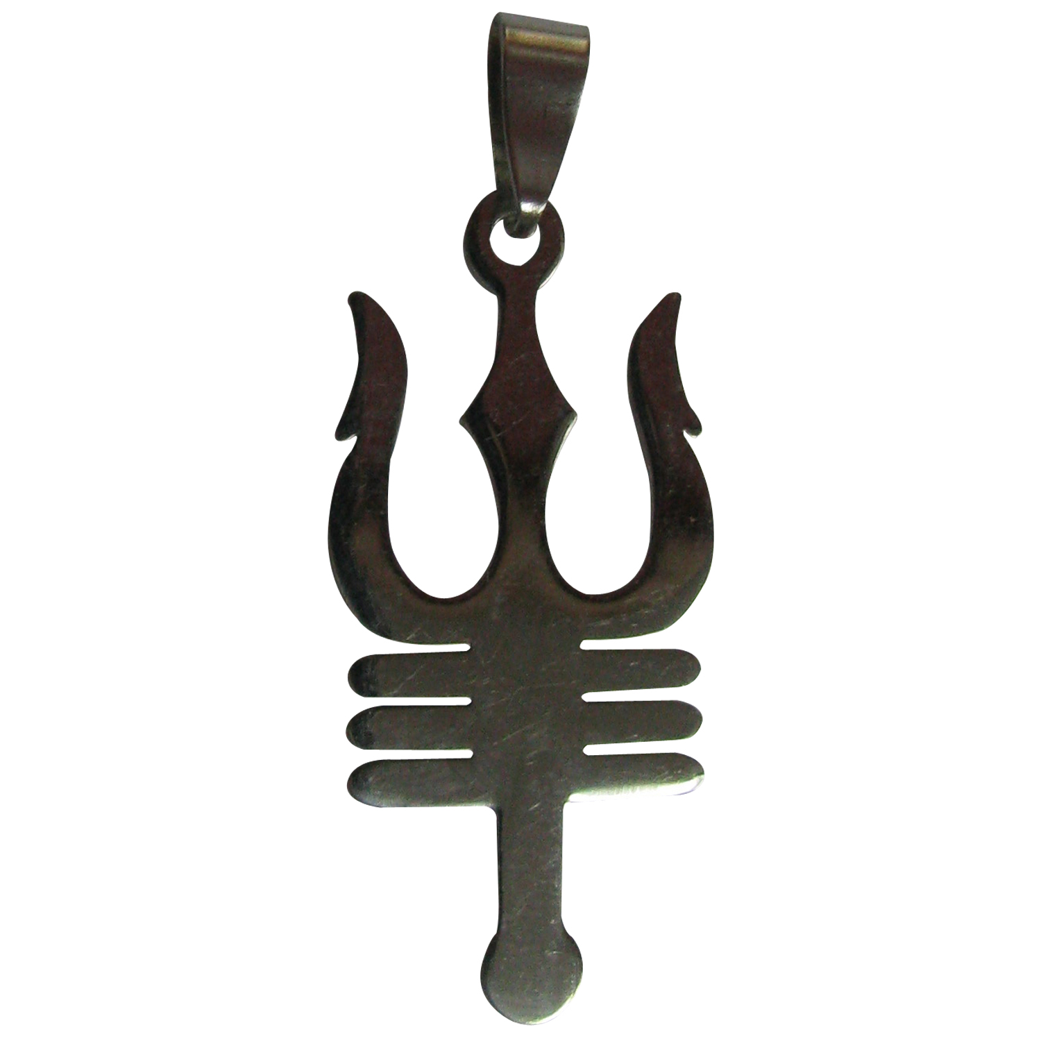 Trishulam Shiva Namam Metal Pendant Trishul Tripundra Locket Trisoolam Vibuthi Patta Pattai Kavach - S944198