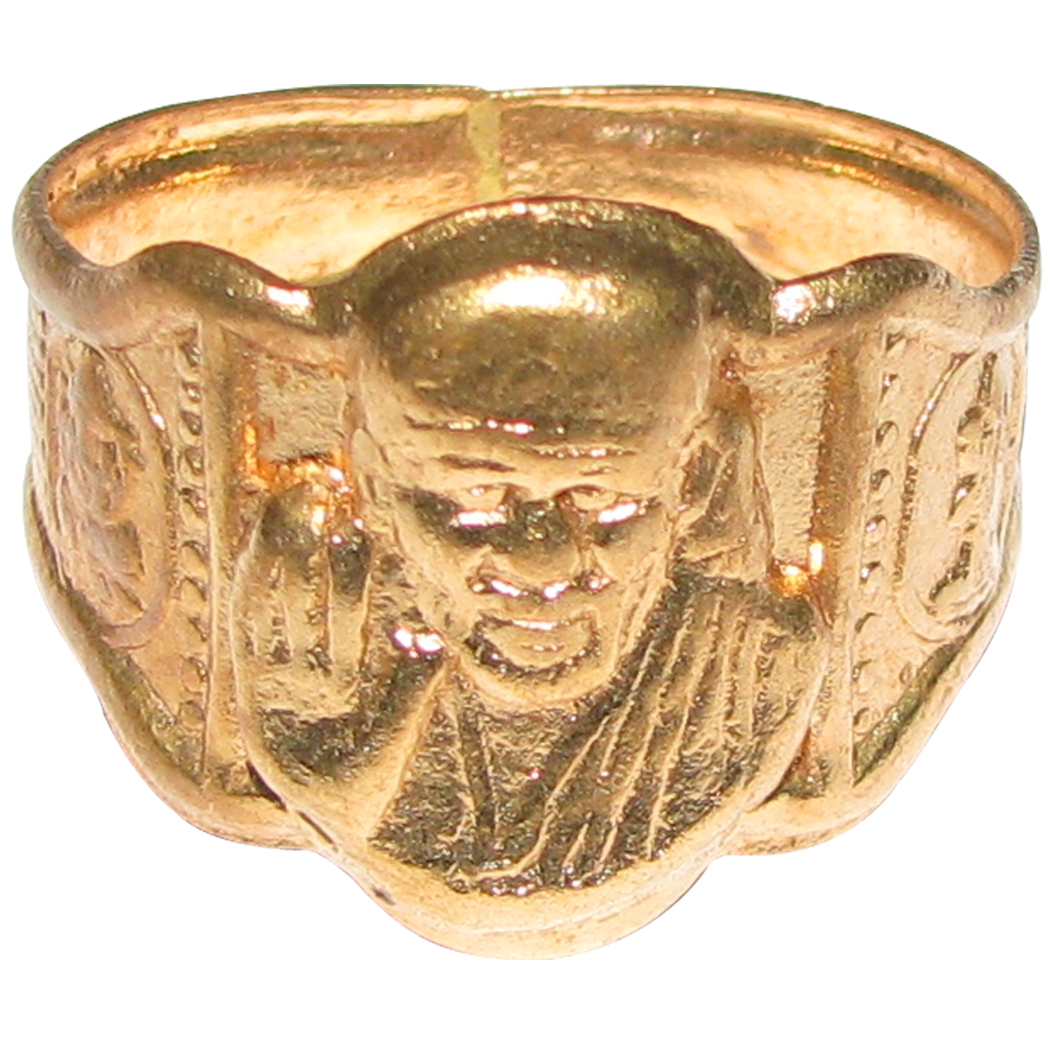 Shirdi Saibaba Blessing Pure Copper Ring Light Weight - S944718