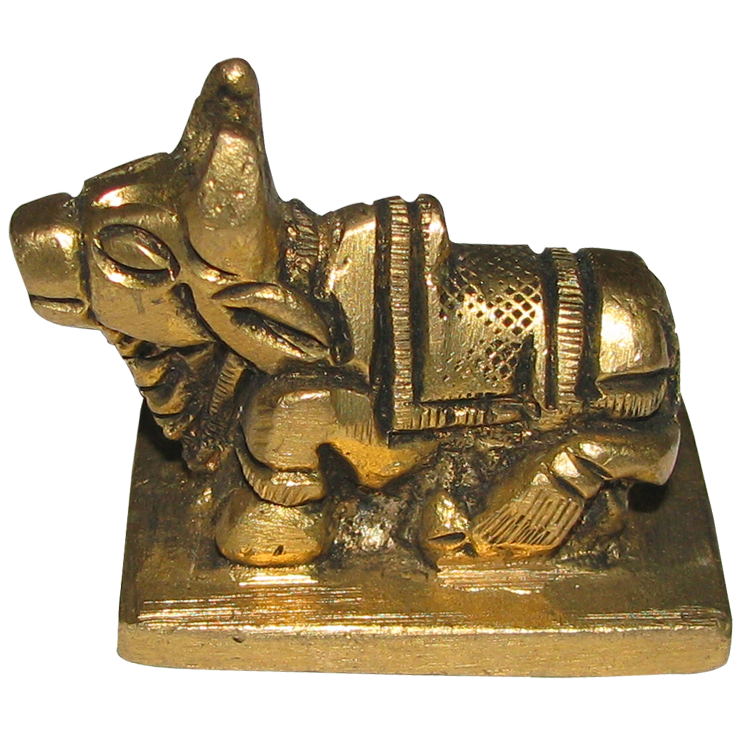 Small Nandi Bull Brass Idol - A4627
