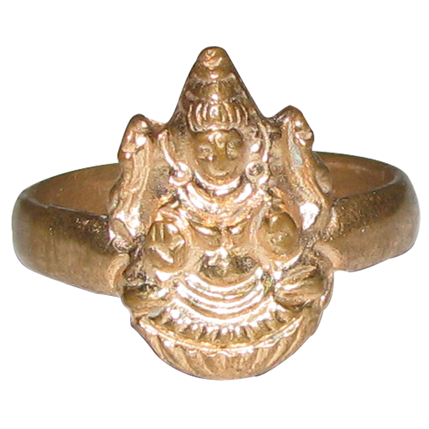 Aadhyathmika Aimpon Panchalogam Lakshmi Devi Ring Panchaloha Lakshmiji Ring (5 Metals Panchadhatu) - A4728