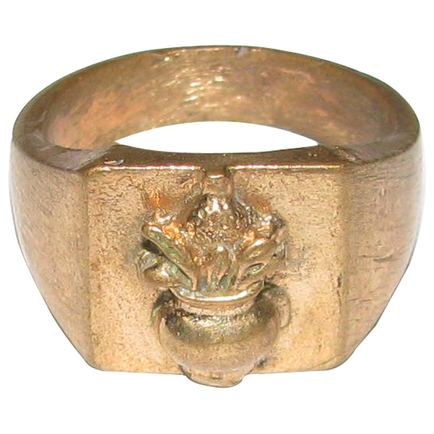 Aadhyathmika Aimpon Panchalogam Kumbha Rashi (Rasi) Ring Panchaloha Aquarius Zodiac Sign Ring (5 Metals Panchadhatu) - A4820