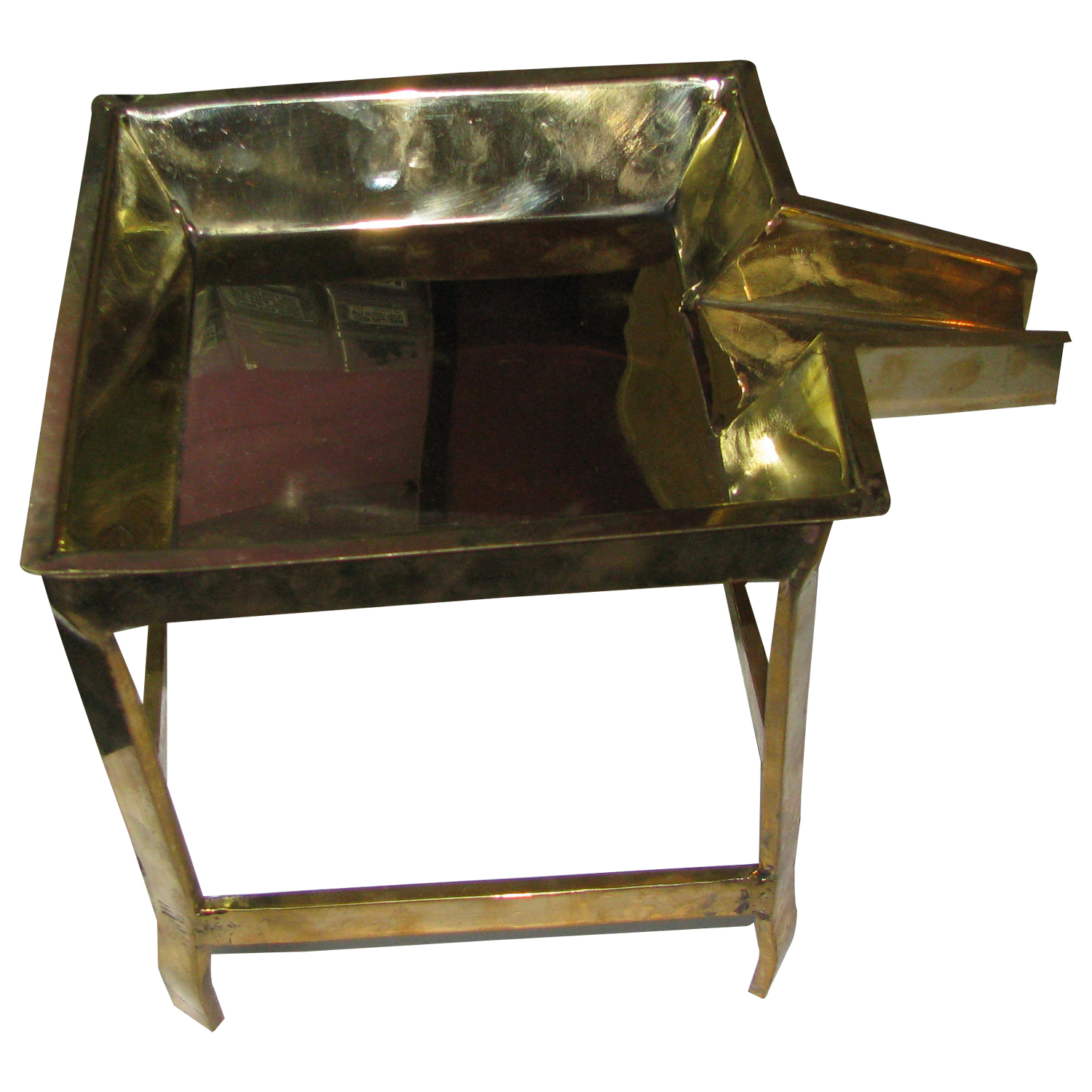 Aadhyathmik Brass Thirumanjana Tray Abhishek Vessels For Puja With Brass Stand - A6007