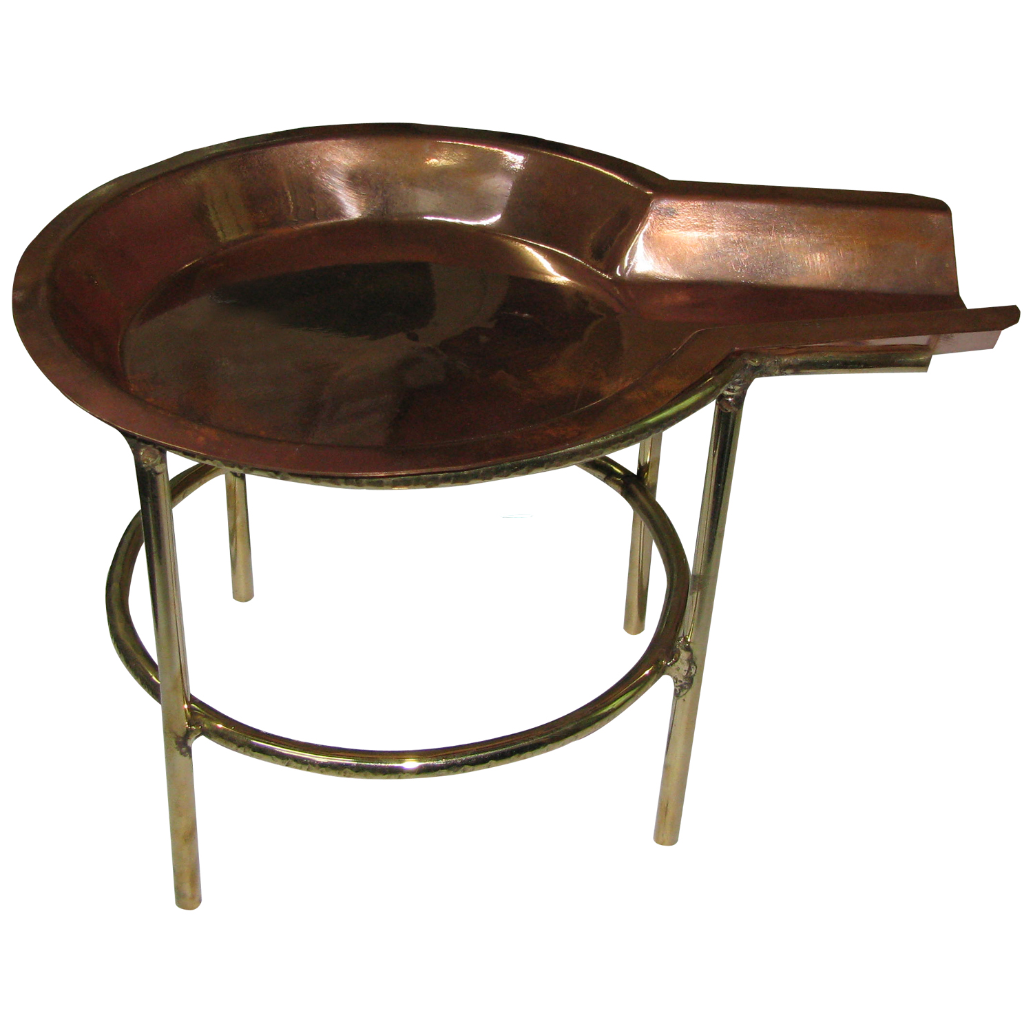 Aadhyathmik Copper Thirumanjana Tray Abhisheka Patra With Brass Stand - S960088