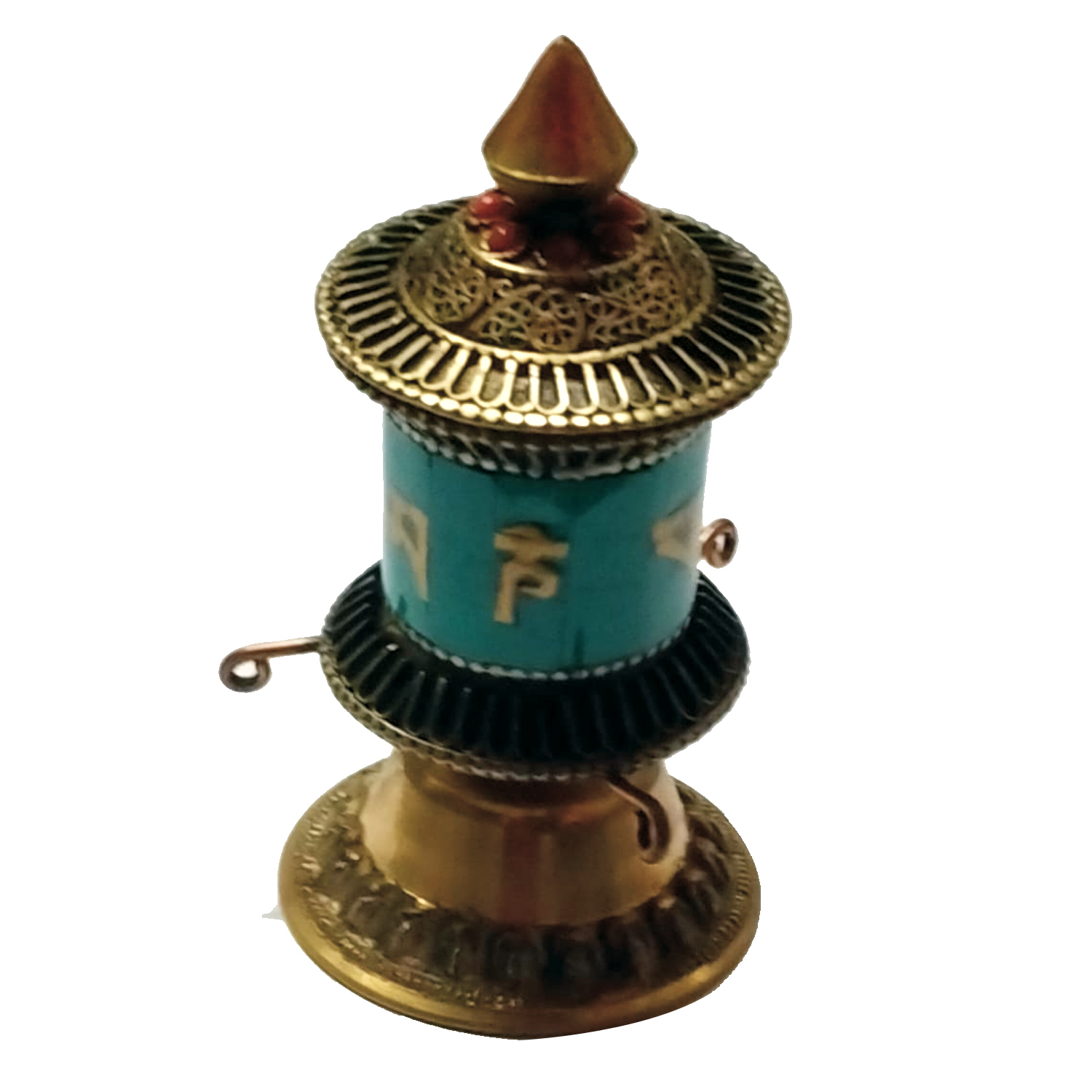 Mani Padme Hum Dharma Chakra Remedy for Peaceful Life and Protection from Evil 4.5inch 120grams - V0003-01